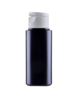ČIERNA EKO HDPE FĽAŠA 50ml FLIP TOP WHITE MAT
