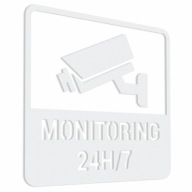 Monitorovanie 24/7 - výstražná nálepka 15x15cm