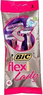 Bic Flexi Lady 4 kusy 3-čepelových žiletiek s pásikom navlhčeným Aloe