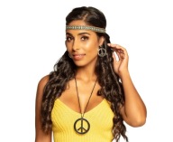 Hippie súprava Náušnice Náušnice Náhrdelník Ku kostýmu