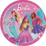 Barbie papierové taniere 23 cm - 8 kusov