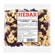 KEŠU DUET S BRUSINAMI 400 G HEBAR SNACK
