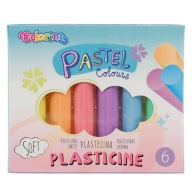 Okrúhla plastelína, 6 farieb, PASTEL COLORINO