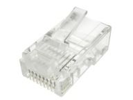 RJ-45 modulárna zástrčka, kat. 5e, okrúhly kábel, 100 ks