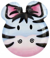 ZEBRA PAPIEROVÉ NARODENINOVÉ TANIERE 24cm 6 kusov
