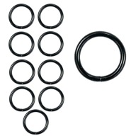 KOVOVÝ Prsteň 20 mm ČIERNA (10 ks)