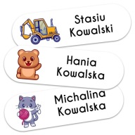 Vodotesné nálepky s menom do škôlky 58 ks