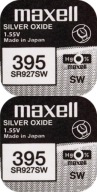Strieborná batéria Maxell 395 SR927SW SR57 1 ks. x2