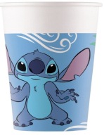 Papierové narodeninové poháre Stitch & Angel, 8 kusov