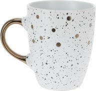 HRNČEK BIELY PORCELÁN 320ml ZLATÝ zdobený