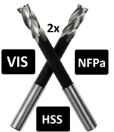 Fréza stopková NFPa fi 8,0 HSS DIN844 POLISH VIS 2X