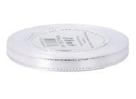Saténová stuha Silver Stripes, 6mm/27mb, 3 farby na výber