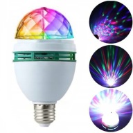 OTOČNÁ LED ŽIAROVKA E27 DISCO RGB VÝKONNÁ 3W
