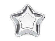Hviezdne taniere Silver Stars Birthday 6 ks
