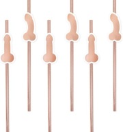 Slamky na penis na sliepku Rose gold 8 ks