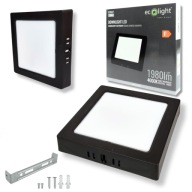Prisadené štvorcové LED stropné svietidlo 18W 1980LM 4000K IP20 čierne