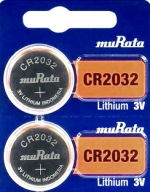 KĽÚČ LÍTIOVÝ BATÉRIOVÝ 3V CR 2032 muRata 2 kusy