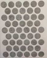 Nábytkové čiapky samolepiace 14mm - sivý betón - 50 ks.