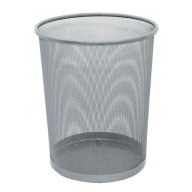 Kancelársky sieťovaný kovový kôš, 19 litrov, STRIEBORNÝ