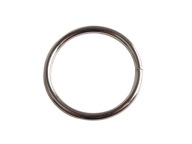 Koženkový prsteň 35 / 3,5 mm striebro, 10 kusov