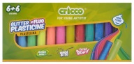 CRICCO plastelína 12 farieb 6x FLUO + 6x GLITTER