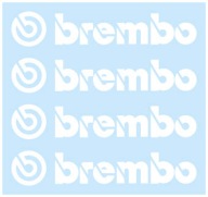 Samolepky BREMBO 100x19mm Biele 4 kusy