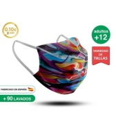 Detská pleťová maska ​​z hydrofóbneho mikrovlákna 12+ Colorful Kiokids