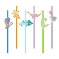 NARODENINOVÉ SLAMKY, papierové DINOSAURY, 6 kusov
