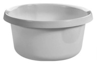 Okrúhla plastová misa svetlošedá šedá 4 l priestranná univerzálna