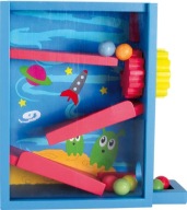 DREVENÁ PINBALLOVÁ HRA O LOPIČKY/ ŽUVAČKY