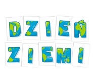 Písmená na ozdobu, nápis DEŇ ZEME - veľký A4