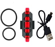 BICYKLOVÉ ZADNÉ SVETLO ČERVENÉ SVETLO NA BICYKEL ZADNÉ VODEODOLNÉ USB