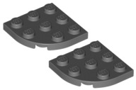 LEGO okrúhly tanier 3x3 C. Sivá (30357/4212075) x2