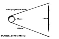 Vešiak na farby na rúry a profily s priemerom 3 mm