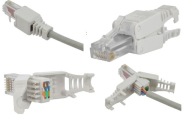 Beznástrojová zástrčka RJ45 8P8C cat.6, netienená