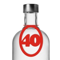 Prívesky na fľaše alkohol vodka 40 NARODENINY x10