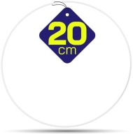 BIELY kovový krúžok na lapače snov, 20 cm