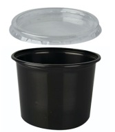 Nádoby na čierne omáčky + vrchnáky, SOS DIP sada, 100 ml, 100 kusov