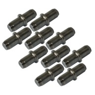 100x Podpera police s golierom - 5 x 16 mm duplo čierna, nábytková hmoždinka