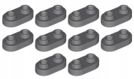 LEGO Plate Zaoblený tanier 1x2 Tmavomodrošedý 10 dielikov 6221607 35480