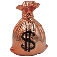 Prasiatko DOLLAR POUCH, keramické, zrkadlové, otváracie