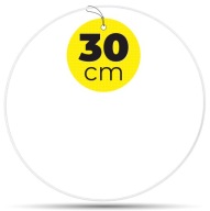 Kovový krúžok na lapač snov, BIELY, 30 cm