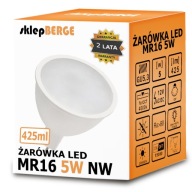 LED žiarovka MR16 5W 12V neutrál
