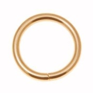 KOVOVÝ Prsteň 20 mm ZLATÝ