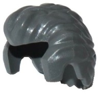 Lego New Hair Dark Blueish Grey tmavosivé krátke bokombrady 21268