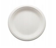 EKO TANIER Papierová drť z cukrovej trstiny, BIELA, priemer 17 cm, 50 ks.
