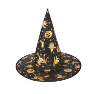 Zlatý čarodejnícky klobúk HALLOWEEN Karneval