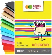 Technický blok A4 10k 170g farebný Happy Color