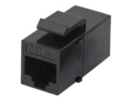 RJ45/8P8C kat.5E konektor UTP zásuvka-zásuvka typ KEYSTONE čierna