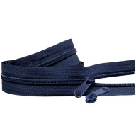 Páska na zips 5mm NAVY BLUE 20 zipsov 10m